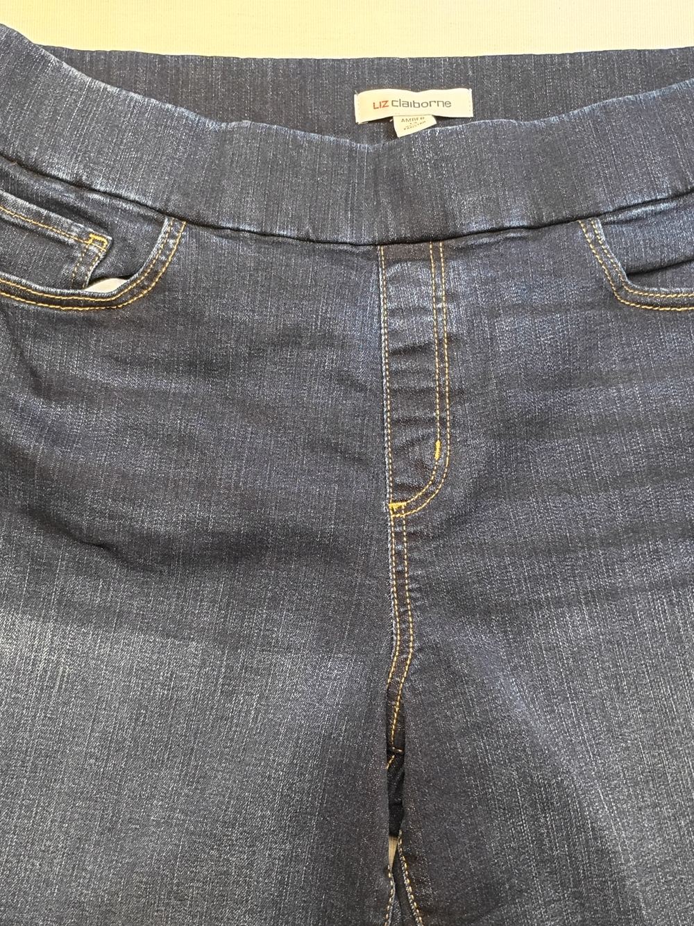 Liz Claiborne Navy Stretch Jeggings with Contrast Stitching